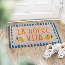 Load image into Gallery viewer, Blue La Dolce Vita Doormat
