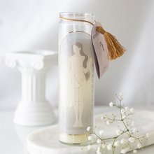 Load image into Gallery viewer, Aphrodite Goddess Tube Candle with Rose Quartz Crystals
