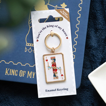 Load image into Gallery viewer, King of My Heart Playing Card Keyring
