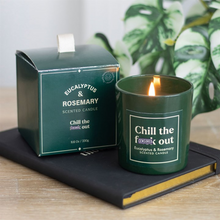 Load image into Gallery viewer, Sweary Chill Out Eucalyptus &amp; Rosemary Candle
