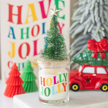 Load image into Gallery viewer, Holly Jolly Pine &amp; Fir Glass Candle with Tree
