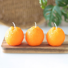 Load image into Gallery viewer, Set of 3 Orange Shaped Candles
