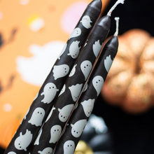 Load image into Gallery viewer, Set of 3 Ghost Print Taper Candles
