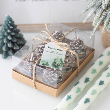 Load image into Gallery viewer, Set of 6 Pinecone Tealight Candles
