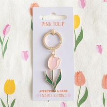 Load image into Gallery viewer, Pink Tulip Keyring
