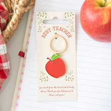 Load image into Gallery viewer, Best Teacher Apple Keyring
