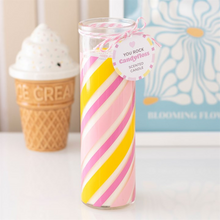 Load image into Gallery viewer, Candy Stripe Candyfloss Tube Candle

