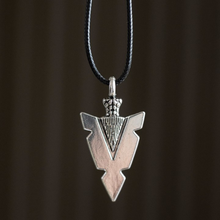 Load image into Gallery viewer, Arrowhead of Strength Viking Cord Necklace
