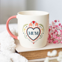 Load image into Gallery viewer, Mum Folk Heart Mug
