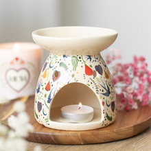 Load image into Gallery viewer, Cream Midnight Bloom Print Oil Burner
