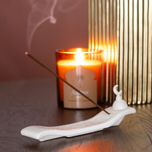 Load image into Gallery viewer, Geometric Crescent Moon Incense Ash Catcher
