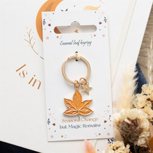 Load image into Gallery viewer, Autumn Magic Leaf Keyring
