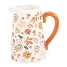 Load image into Gallery viewer, 17cm Autumn Leaves and Pumpkins Ceramic Flower Jug
