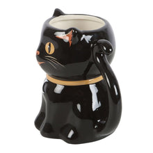 Load image into Gallery viewer, Spooky Black Cat Shaped Mug
