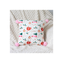 Load image into Gallery viewer, Square Sugarplum Fun Christmas Print Cushion
