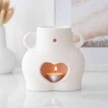 Load image into Gallery viewer, Cream Speckle Bum Wax Melt Warmer

