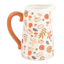 Load image into Gallery viewer, 17cm Autumn Leaves and Pumpkins Ceramic Flower Jug
