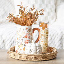 Load image into Gallery viewer, 17cm Autumn Leaves and Pumpkins Ceramic Flower Jug
