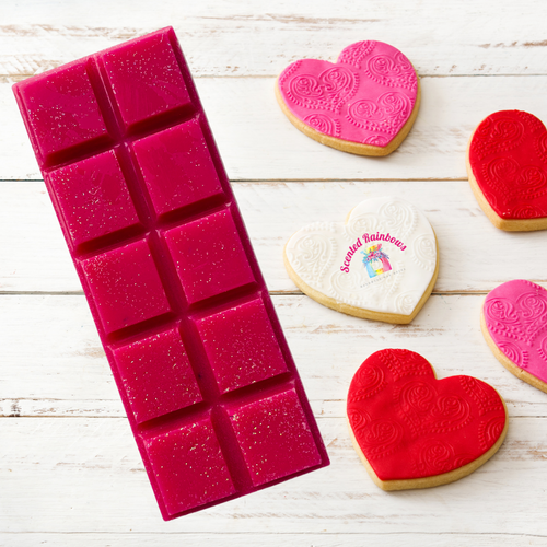 Sugar Cookie Wax Melt Snap Bar - long lasting luxury bakery scented wax bar, vibrant and colourful sweet and sugary cookie biscuit scent