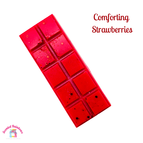 Comforting Strawberries Wax Melt Snap Bar - Laundry Dupe - Strong Fresh Laundry Scent - Comfort Detergent Dupe - Red Wax Melt Bar - Comfort Strawberry and Lily Washing Detergent Scent