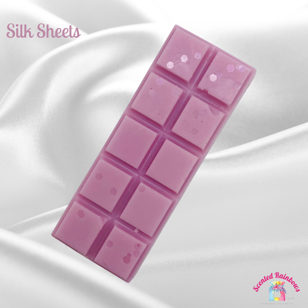 Silk Sheets Wax Melt Snap Bar - long lasting luxury fresh and clean scented wax melt bar, linen wax melt