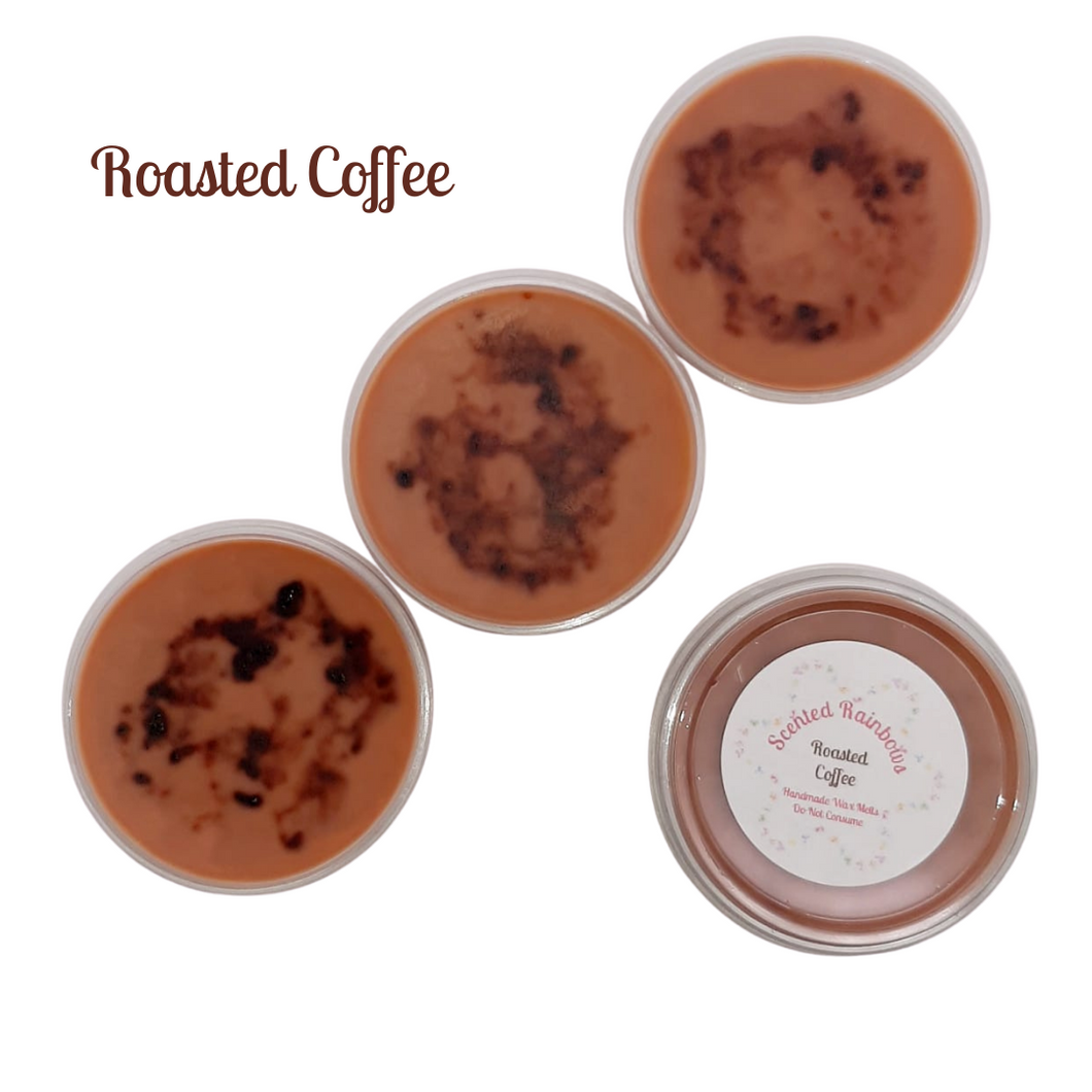 Roasted Coffee Wax Melt Pot, long lasting luxury coffee scented wax melt pot, stackable wax pots