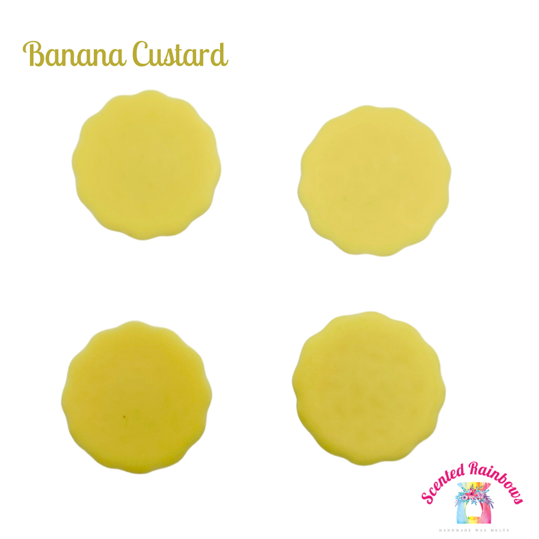 Banana Custard Wax Melt Tarts - Yellow Wax Tarts - Easily Breakable