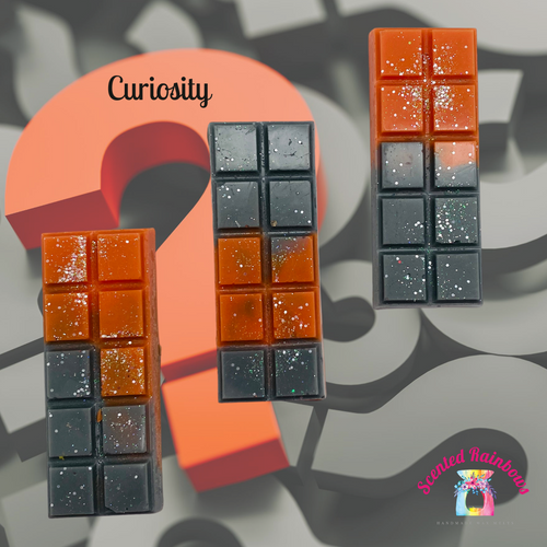 Curiosity Wax Melt Snap Bar - Black and Orange Wax - Two Tone Wax Melt 