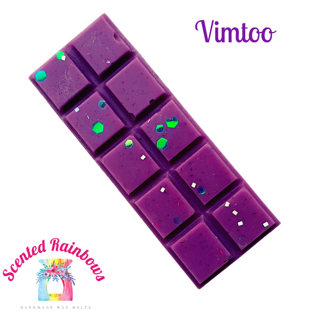 Vimtoo Snapbar -  Luxury wax melts - long lasting - highly scented - colourful - fruity - blackberry - raspberry - strawberry - vimto cordial dupe