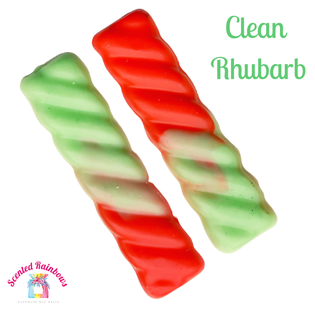 Clean Rhubarb Wax Melt Twists - Fruity clean fragrance - Rhubarb Scent Twist - Novelty Wax Twists - Twist Wax Bars