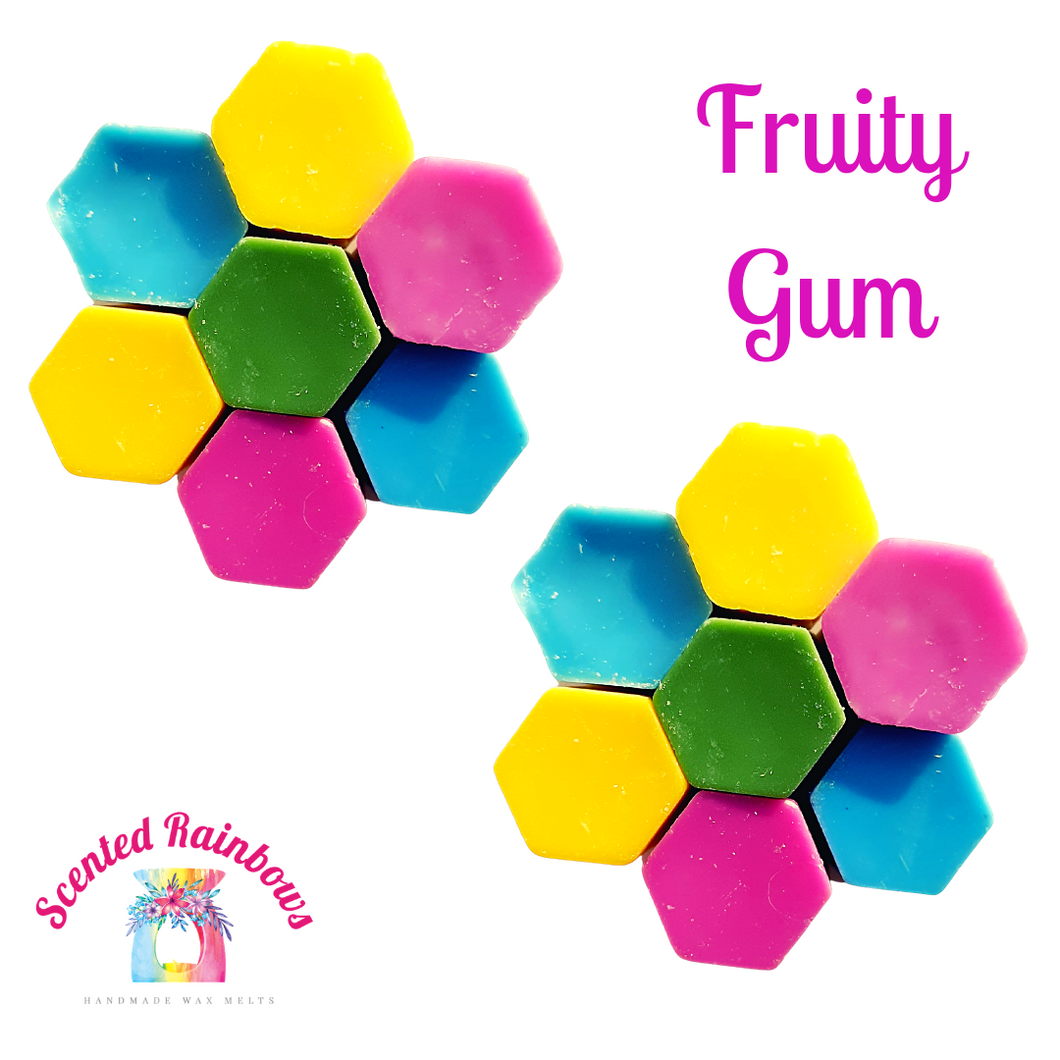 Fruity Gum Wax Melt Hexs - Scented Rainbows 
