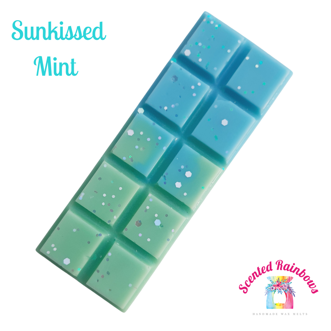 Sunkissed Mint Wax Melt Snapbar - long lasting luxury mint blend wax