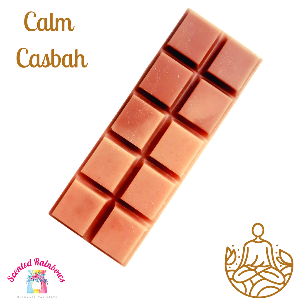 Calm Casbah Wax Melt Snap Bar - Scented Rainbows - Aromatic Scent - Ambre Two Tone Wax - Calming Wax Scent - Relaxing Scent 