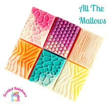 Load image into Gallery viewer, The Marshmallows Wax Melt Texture Bar Collection - Marshmallow scented collection - Textured Wax Bars - Fruity Scents 
