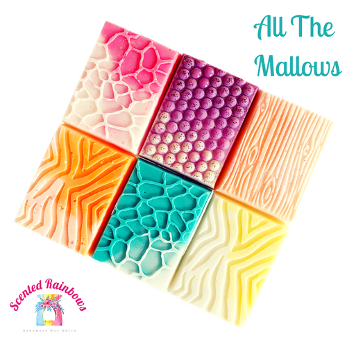 The Marshmallows Wax Melt Texture Bar Collection - Marshmallow scented collection - Textured Wax Bars - Fruity Scents 