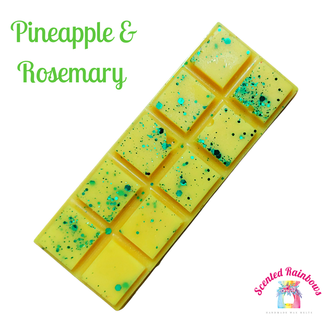 Pineapple & Rosemary Wax Melt Snap Bar - Scented Rainbows 