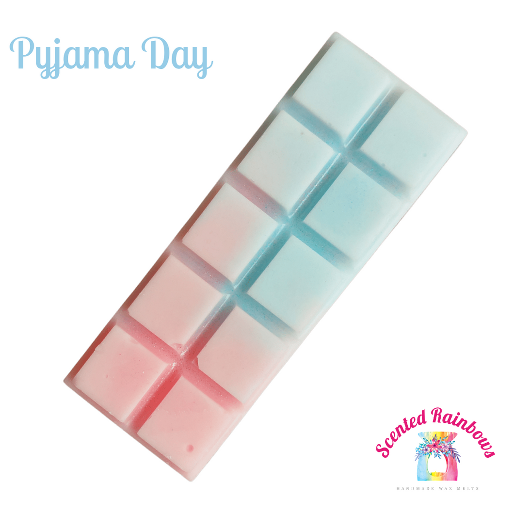 Pyjama Day Wax Melt Snap Bar - Two Tone Wax Melt - Pastel Wax 