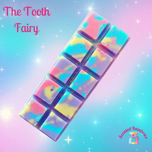 Toothfairy Waxmelt Snap Bar - Rainbow Wax Melt - Colourful - Multicoloured Luxury Wax Melt - Marble Effect Wax