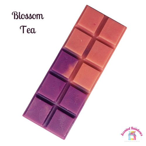Blossom Tea Wax Melt Snap Bar - Scented Rainbows - Ambre Wax - Duo Coloured Wax - Two Tone Wax - Green Tea Scent Blend - Refreshing