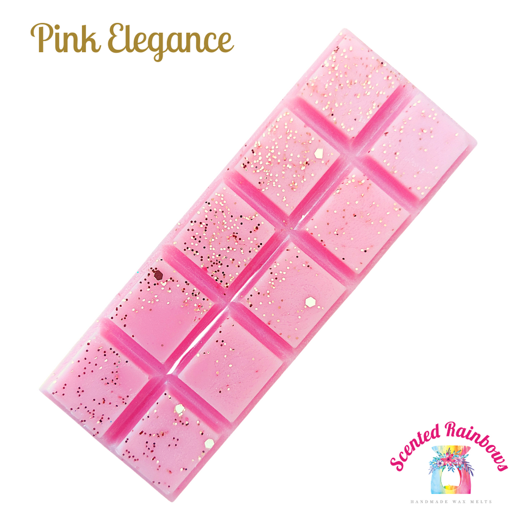 Pink Elegance Wax Melt Snap Bar - Scented Rainbows 