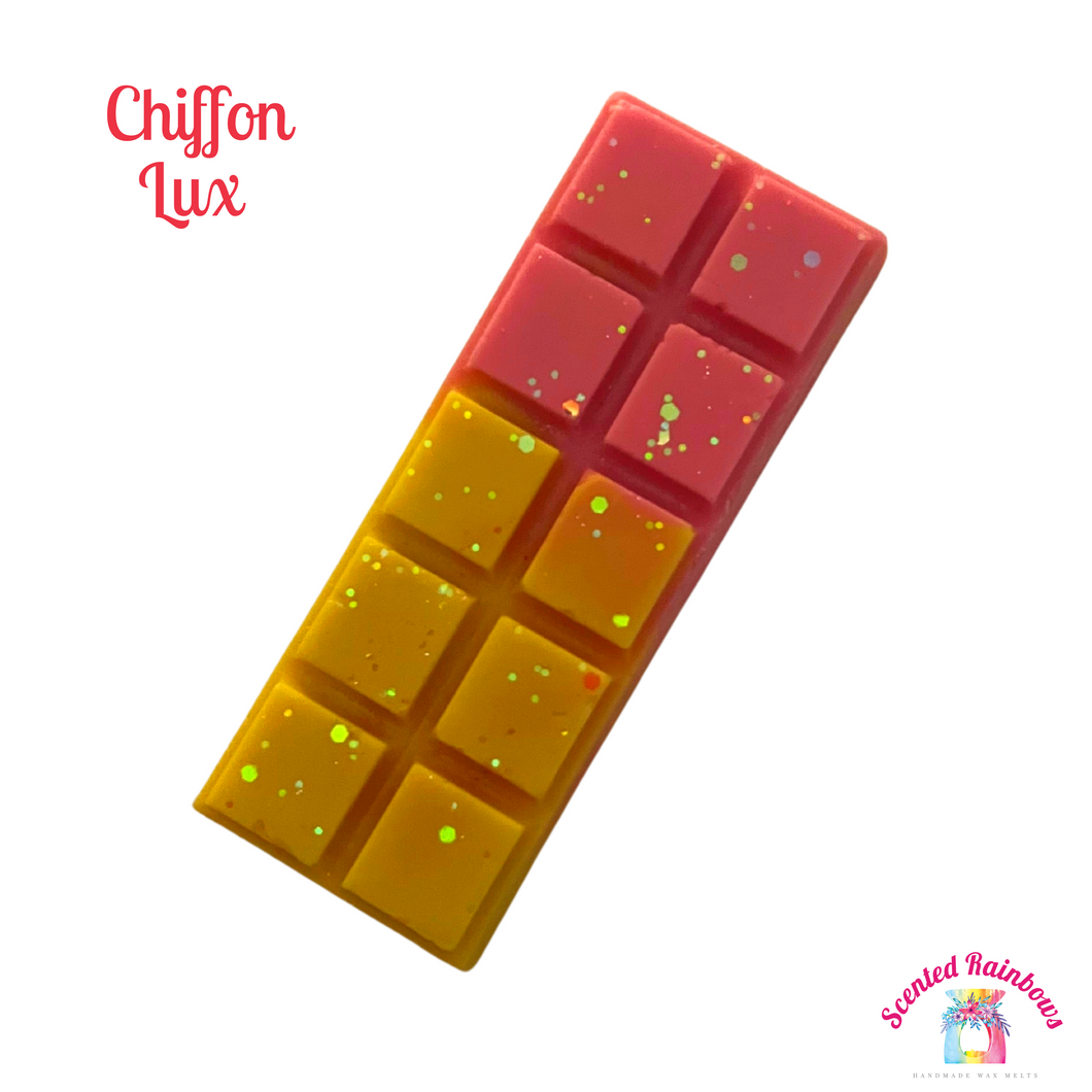 Chiffon Lux Wax Melt Snap Bar - Ambre Two Tone Wax Bar - Unique Scent Blend - Long Lasting Wax 