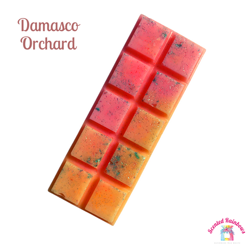 Damasco Orchard Wax Melt Snap Bar - Scented Rainbows - Peach Scent - Ambre Two Tone Wax - Fruity Scent - Musk Scent