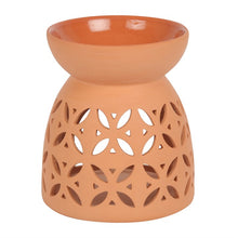 Load image into Gallery viewer, Terracotta Geometric Tealight Wax Warmer - Wax Burner - Great Size Melt Bowl - Wax Gift
