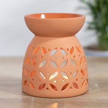 Load image into Gallery viewer, Terracotta Geometric Tealight Wax Melt Warmer
