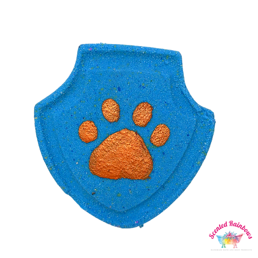 Paw Patrol Gift - Puppy Bath Bomb - Paw Patrol Blue Shield Bath Bomb - Childrens Gift Idea - Aftershave scent