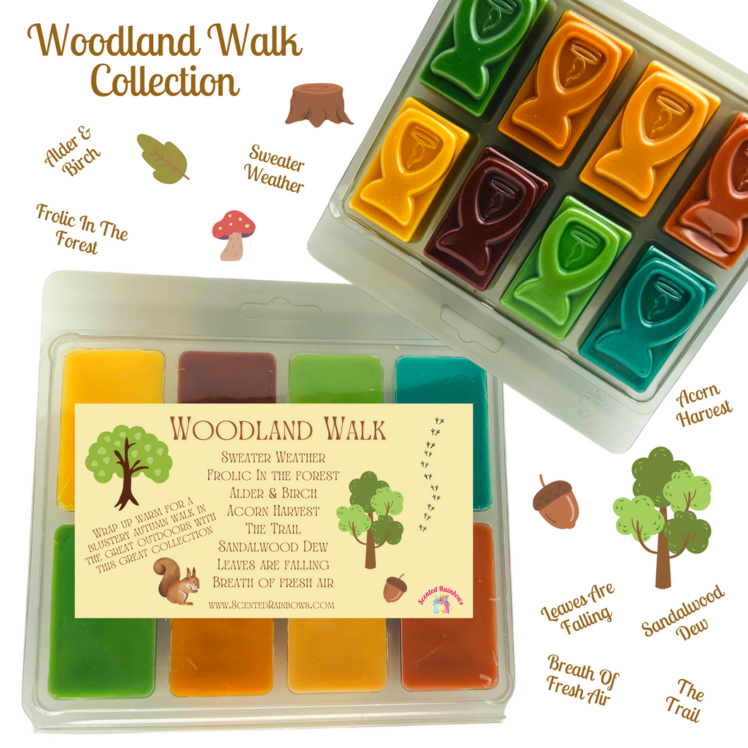 Woodland Walk Wax Collection - Colourful Wax - Outdoors wax collection - Bright Wax Melts - Refreshing wax melts