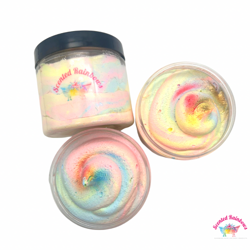 Unicorn Shower Fluff - Rainbow Soap - Colourful Whipped Soap 