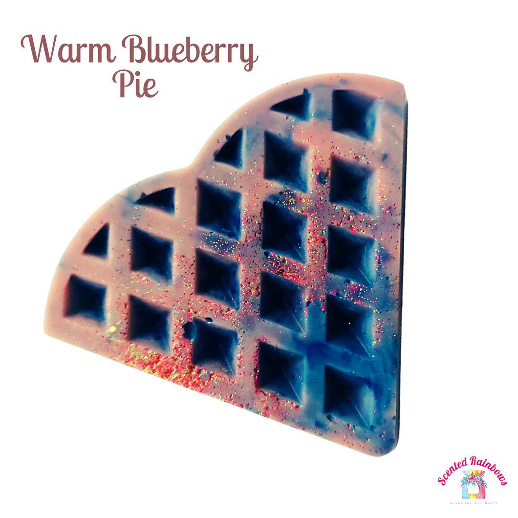 Warm Blueberry Pie Wax Melt Waffle - Bakery Scented Wax Melt - Long lasting - Fruity