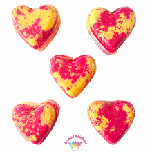 Load image into Gallery viewer, Hidden Colour Heart Bath Bombs - Scented Rainbows 
