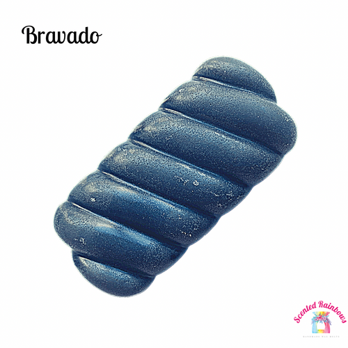 Bravado chunky twist - Scented Rainbows - Long Lasting Scent - Masculine Scent - Masculine Wax - Large Chunky Twist Shape - Novelty Shape Wax Melt - Unique Blend - Black Wax